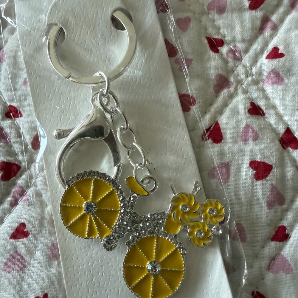 Silver and Yellow Bicycle .